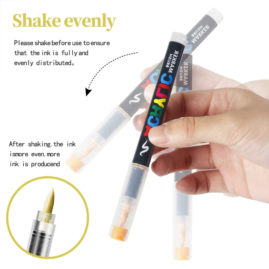 Kissbuty Acrylmarker Set mit 12 bis 288 Farben für DIY Graffiti und Handzeichnungen in Multicolour - Bild 5