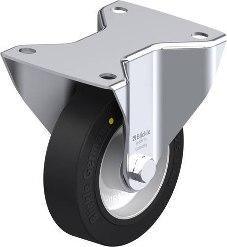 Blickle Bockrolle BK-ALEV 125K-3-EL in Schwarz mit 125 mm Rad-Durchmesser und 250 kg Tragfähigkeit - Bild 1