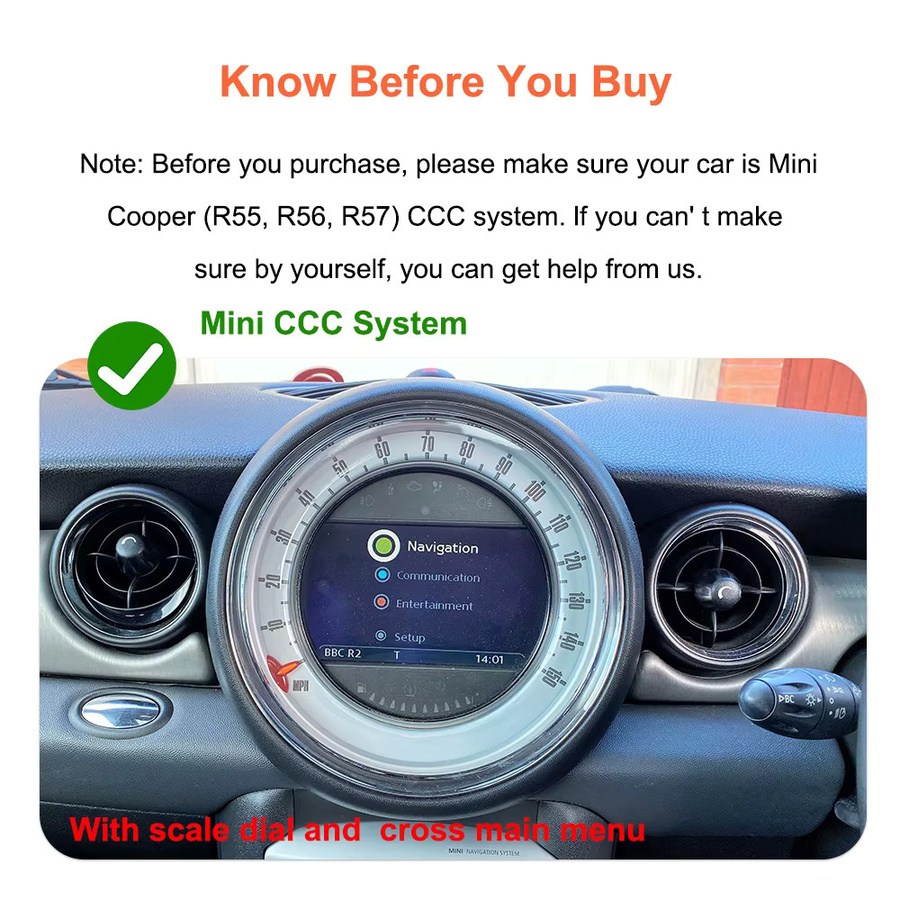 Bonroad Wireless Carplay Decoder-Box für BMW Mini Cooper R55 R56 R57 CCC-System 2005-2008 mit Android Auto und Airplay Schnittstellenmodul - Bild 4