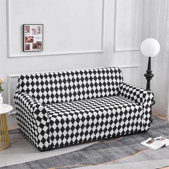 Housmife Elastischer Sofabezug aus Spandex in Schwarz für 1-Sitzer, Breite: 90-140 cm - Bild 1