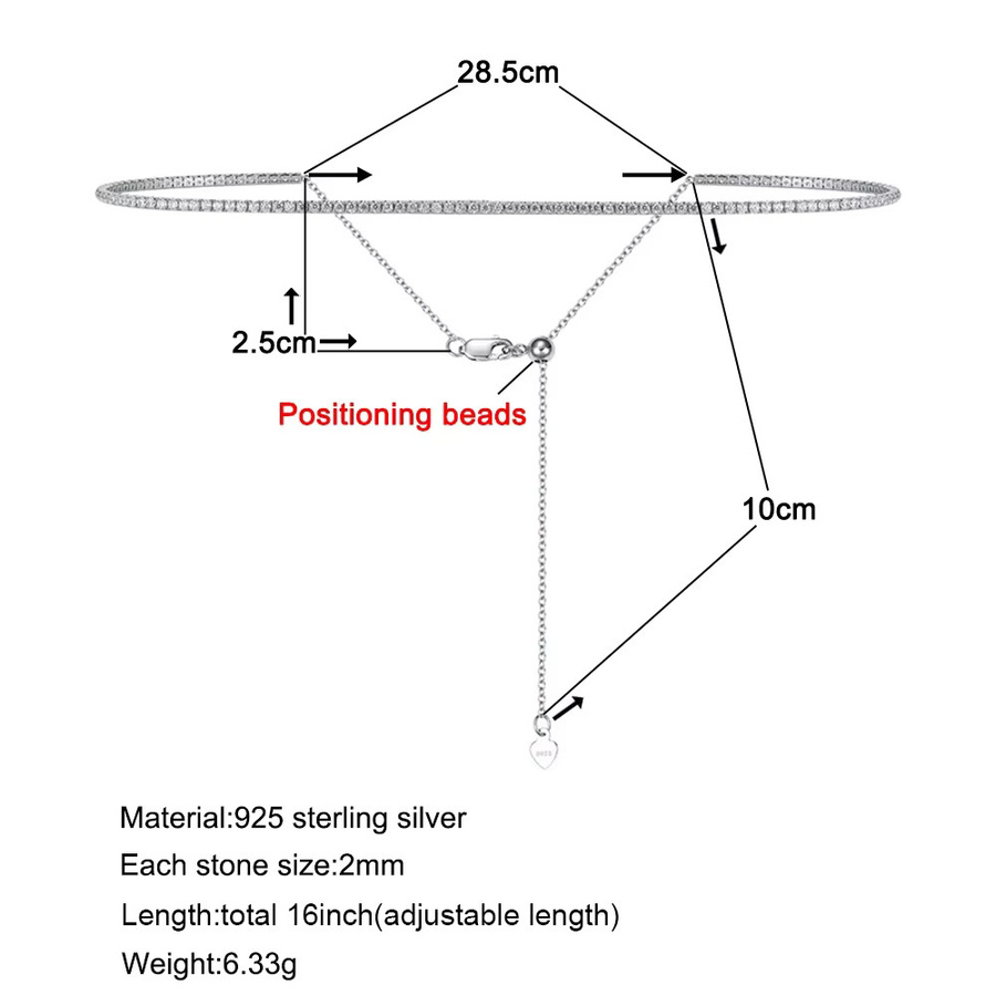 ROBUKF Halskette Moissanit, 925 Silber, vergoldet, Damen - Bild 3