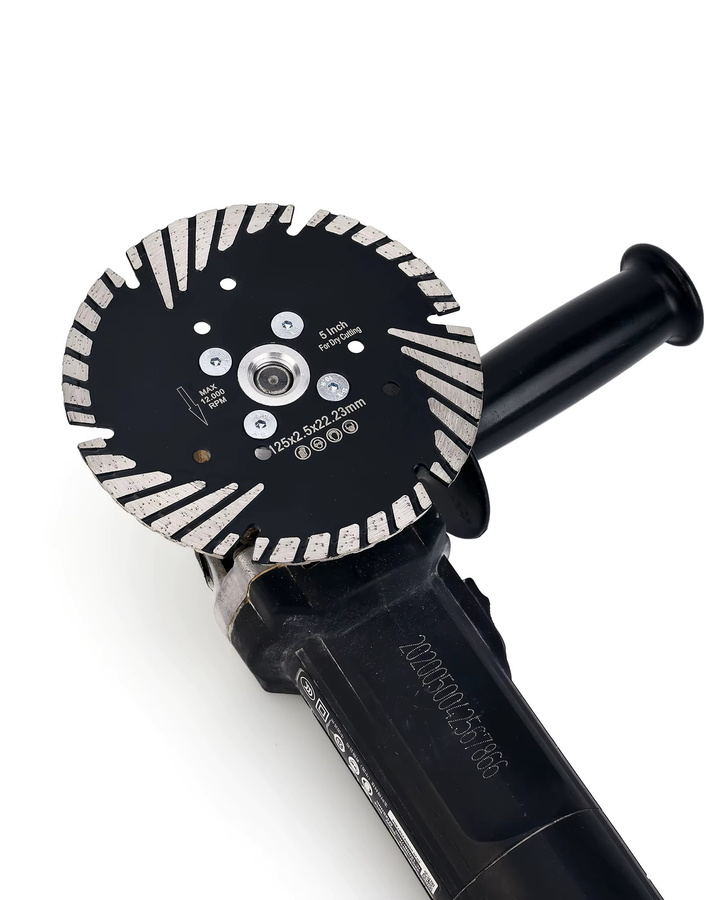 Casaverde Diamant-Turbo-Trennscheibe 125mm Schwarz für Granit, Marmor, Stein und Hartpflaster - Bild 3