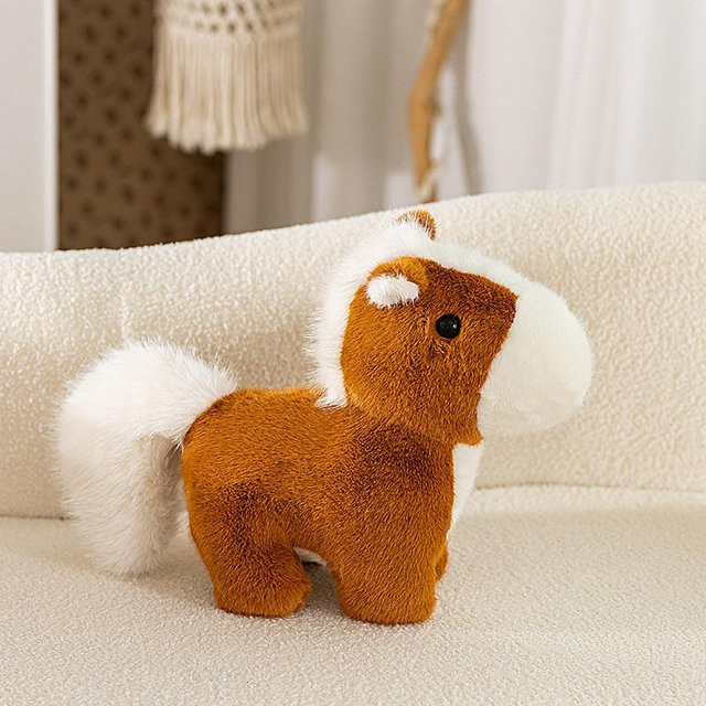 Yiran toy Pferdepuschelpuppen, Stofftier, 35cm, Braun - Bild 1