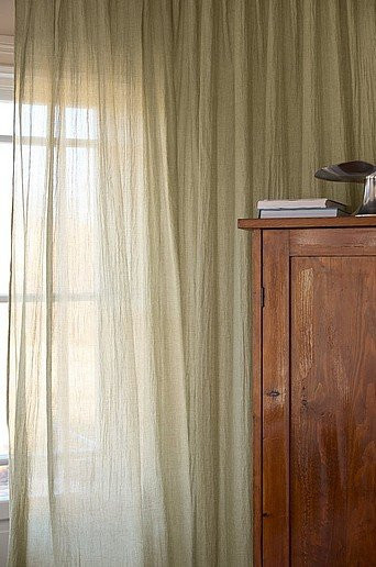 Jotex LAYER Multifunktionsgardine extra breit, transparent grün beige, Höhe: 275 cm - Bild 1