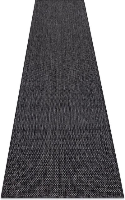 RugsX Teppich Sion VG21494 Schwarz, Sisal-Optik, Flachgewebe, Breite: 60 cm, Länge: 250 cm - Bild 1