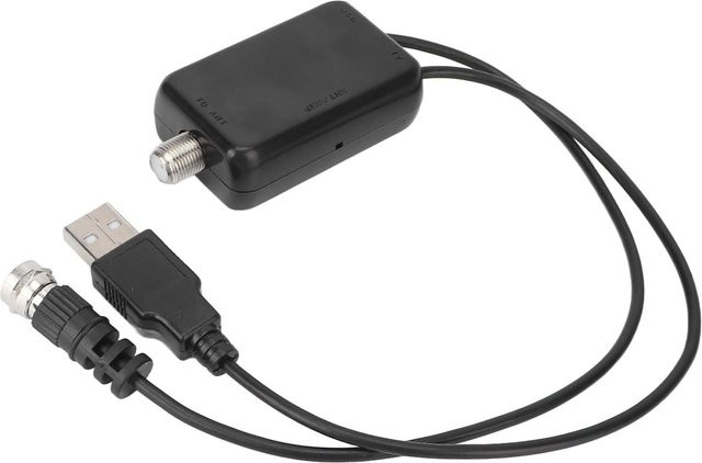 DIYelecs Digitaler TV Signalverstärker für HDTV mit 20dB Verstärkung und USB-Stromversorgung in Schwarz - Bild 1