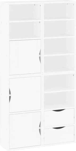 vidaXL ODDA Beistellschränke 4er-Set aus Massivholz Kiefer in Weiß, B/T/H: 40 x 24 x 79 cm - Bild 1