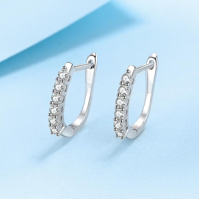 Ohrringe 925 Silber, Moissanite, Damen - Bild 1