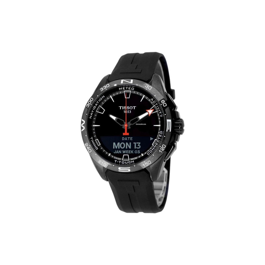 Tissot Hybrid-Smartwatch, Solar, Titan, Schwarz, Kautschukarmband, Herren - Bild 4