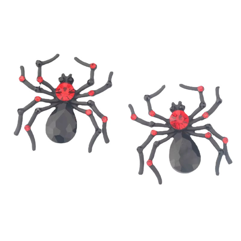 ZHIXUN Ohrringe, schwarze Spinne, geometrisch, Damen - Bild 4