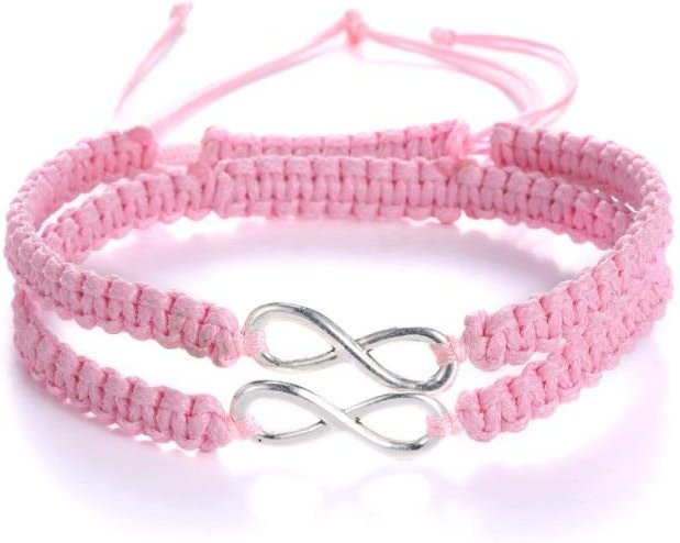 YIRAN Jewelry Armband Set, Unendlichkeit, pink, Unisex - Bild 1