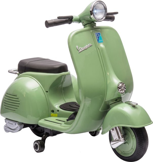 Aosom Elektro Motorrad Kinder, mit Stützrädern, Musik, USB, ab 3 Jahre, Grün - Bild 1