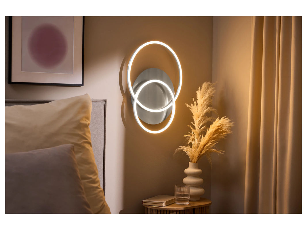 LIVARNO LED-Wand- und Deckenleuchte rund in Silber und Weiß, dimmbar - Bild 2