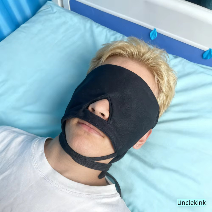 Unclekink Augenmaske aus schwarzer Baumwolle, Unisex - Bild 1
