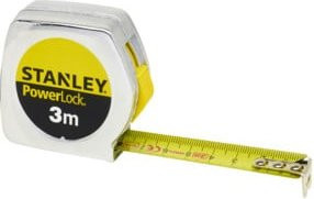 Stanley PowerLock Bandmaß aus Kunststoff in Gelb, Länge: 3 m, Breite: 12,7 mm - Bild 1