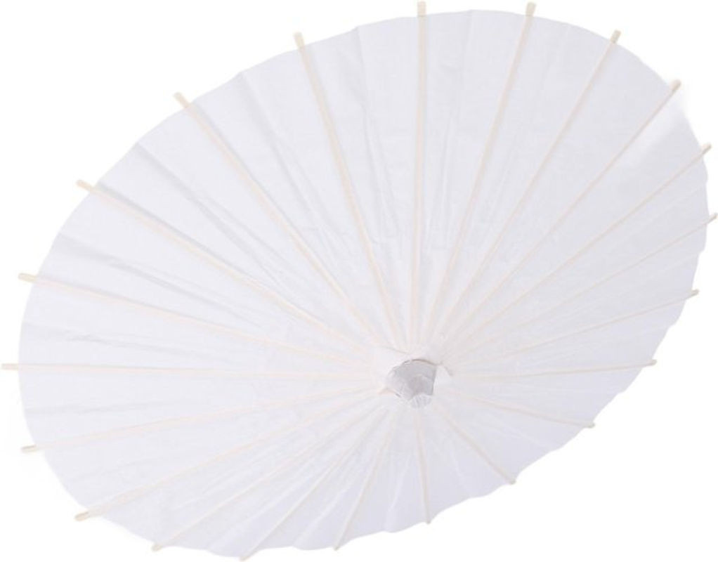Dekorativer Papier-Regenschirm von TOMTOP JMS in Weiß für Foto-Requisiten und Dekoration, Durchmesser: 60 cm - Bild 1