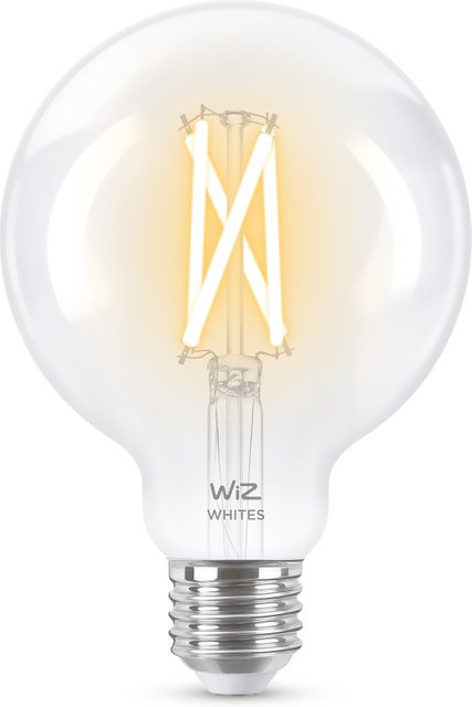 WiZ XL-Filamentlampe in Kugelform E27 Transparent mit dimmbarem warmweißem und kaltweißem Licht - Bild 1