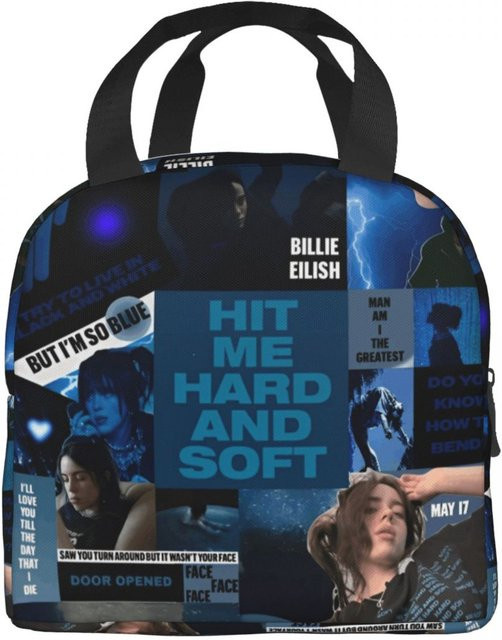 Thermisch isolierte Lunchtasche Billie Eilish Design von Fancy Style Studio in Blau - Bild 1
