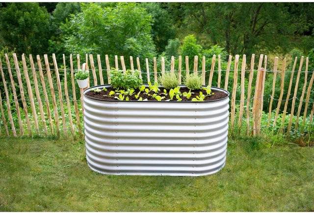 Westmann Hochbeet Grow Faster aus Stahl in Silber, B/T/H: 160 x 80 x 82 cm - Bild 1