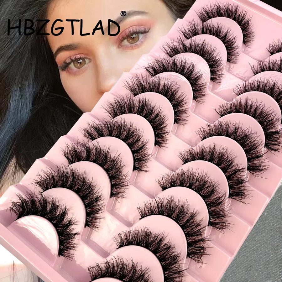 HBZGTLAD Künstliche Wimpern, 3D-Nerzwimpern, Black, 10 Paar, Unisex - Bild 2