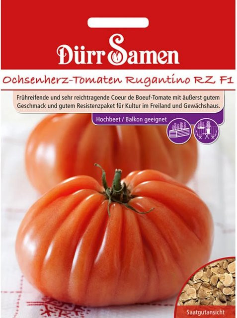 Dürr Samen Ochsenherz-Tomaten Rugantino Rz F1 Saatgut - Bild 1