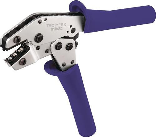 Tecwerk Crimpzange Blau, Länge: 205 mm, Querschnitt: 0,5 - 6 mm² (AWG 20-10) - Bild 1