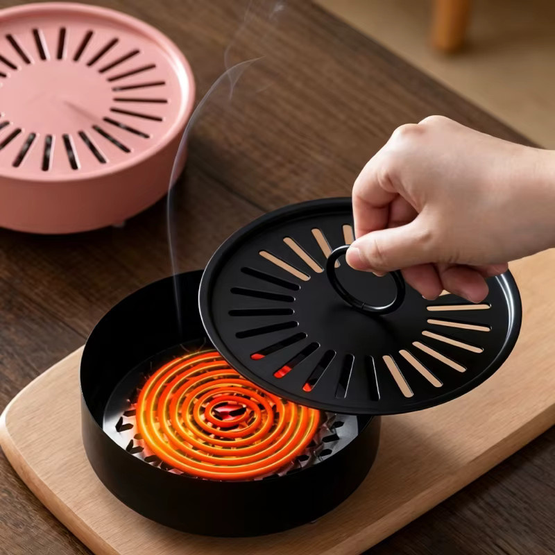 Meltset Mückenspiralbox aus Eisen mit Deckel in Schwarz für Zuhause, Outdoor und Camping - Bild 4