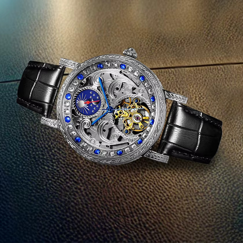 CAROTIF Armbanduhr Automatik, Edelstahl, Schwarz, Herren - Bild 5