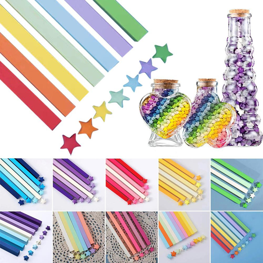 Yiran Furniture Origami-Papierstreifen für Glücksstern-DIY in 27 bunten Farben - Bild 2