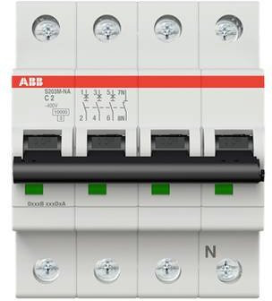 ABB S203M-C2NA Leitungsschutzschalter 2A 400V 2CDS273103R0024 - Bild 1