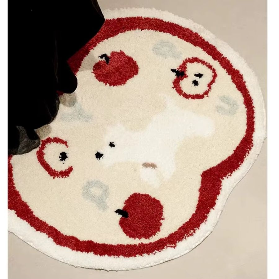 VIKAMA Apfel-Filz-Teppich aus Nadelfilz für Wohnzimmer und Schlafzimmer - Bild 2