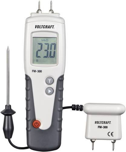 Voltcraft FM-300 Holzfeuchtemessgerät mit Temperaturmessung in Weiß - Bild 1