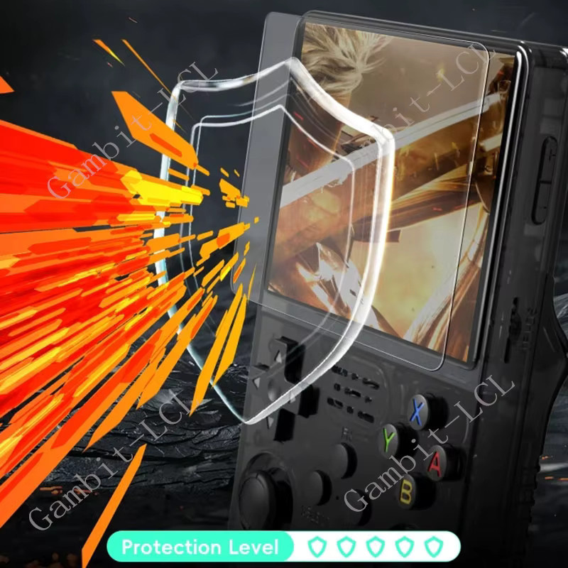 Anbernic RG DS Displayschutzfolie aus 9H HD gehärtetem Glas, transparent, 4 Zoll - Bild 2