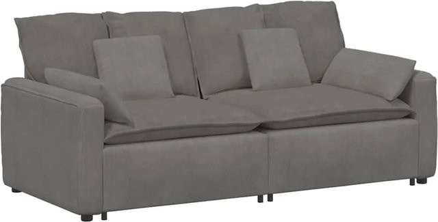 vidaXL Modulares Sofa Hellgrau mit Kissen und Metallrahmen für dein Wohnzimmer - Bild 1