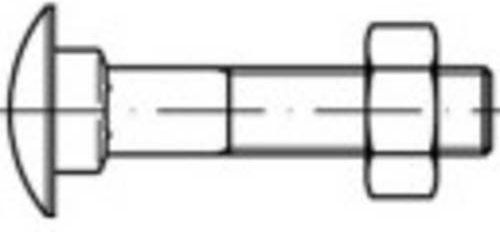 TOOLCRAFT Flachrundschraube M12 DIN 603 aus Stahl, galvanisch verzinkt, Silber, 25 Stück, Länge: 340 mm - Bild 1