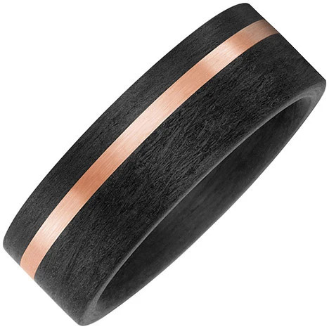 Colfem Partner Ring Carbon, 585 Rotgold, Bicolor, Unisex, Ringgröße 70 - Bild 1