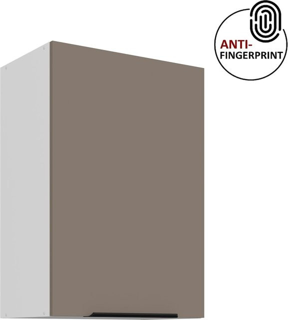 Küchen Hängeschrank ARIA Sandgrau matt mit Einlegeböden und Türen, Breite: 50 cm, Höhe: 72 cm - Bild 1