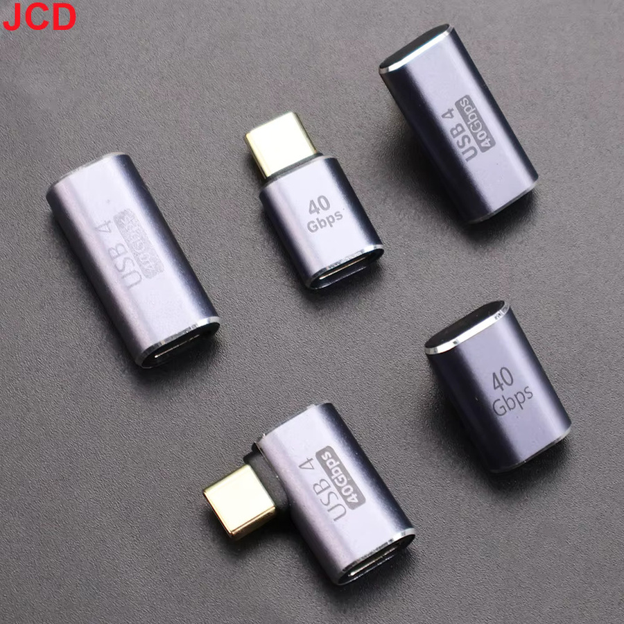 JCD USB4.0 Typ-C auf Typ-C 90-Grad-Adapter mit 40Gbps Datenübertragung und 100W Schnellladefunktion für 8K60Hz Videoübertragung - Bild 3