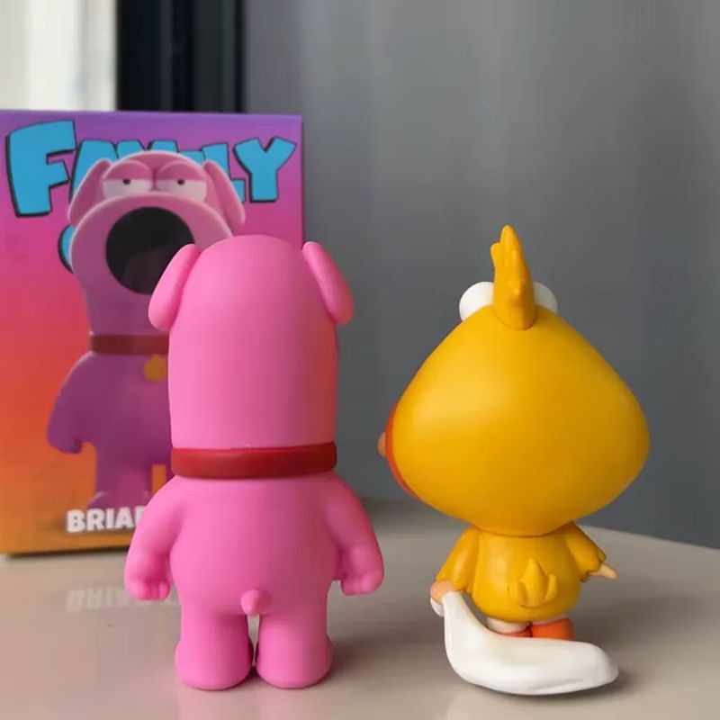 Bandai Family Guy Brian & Stewie Puppen mehrfarbig handgefertigtes Desktop-Ornament aus Kunststoff - Bild 2