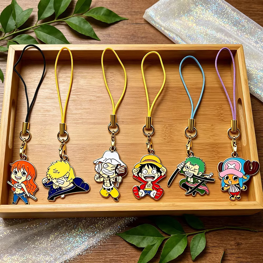 Bandai 6er-Set Anime-Anhänger, Emaille, One Piece - Bild 3