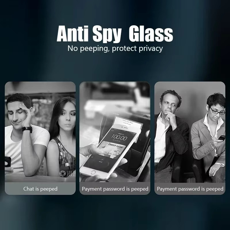3er-Set Privatsphäre Displayschutzfolie für Apple iPhone 17 16 15 14 13 Pro Max Mini 7 8 Plus Anti-Spion Schutzglas - Bild 4