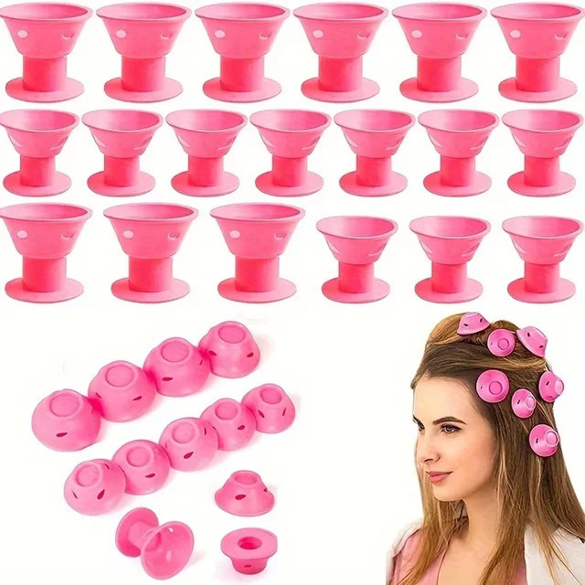 10 Stück Heatless Lockenwickler aus Silikon, Haar Styling Werkzeuge - Bild 1