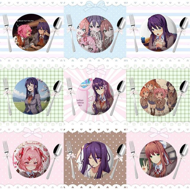 Kayou Brosche, Anime D-Doki Doki Literature Club, Unisex - Bild 1