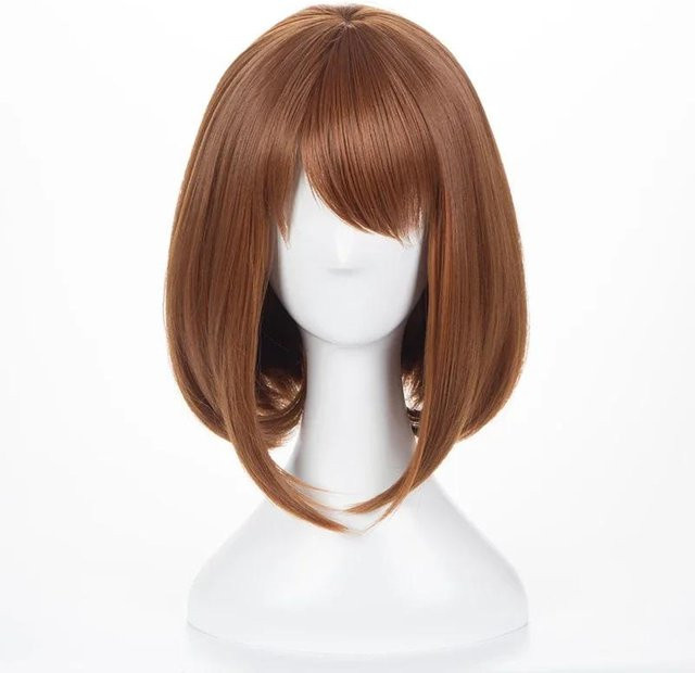 Anime My Hero Academia Ochako Uraraka Perücke, brauner Bob, Unisex - Bild 1