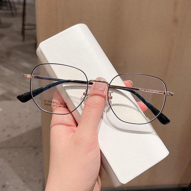 Dote Korrektionsbrille, Vollrand, Hexagonal, Metall, Gold, Damen - Bild 1