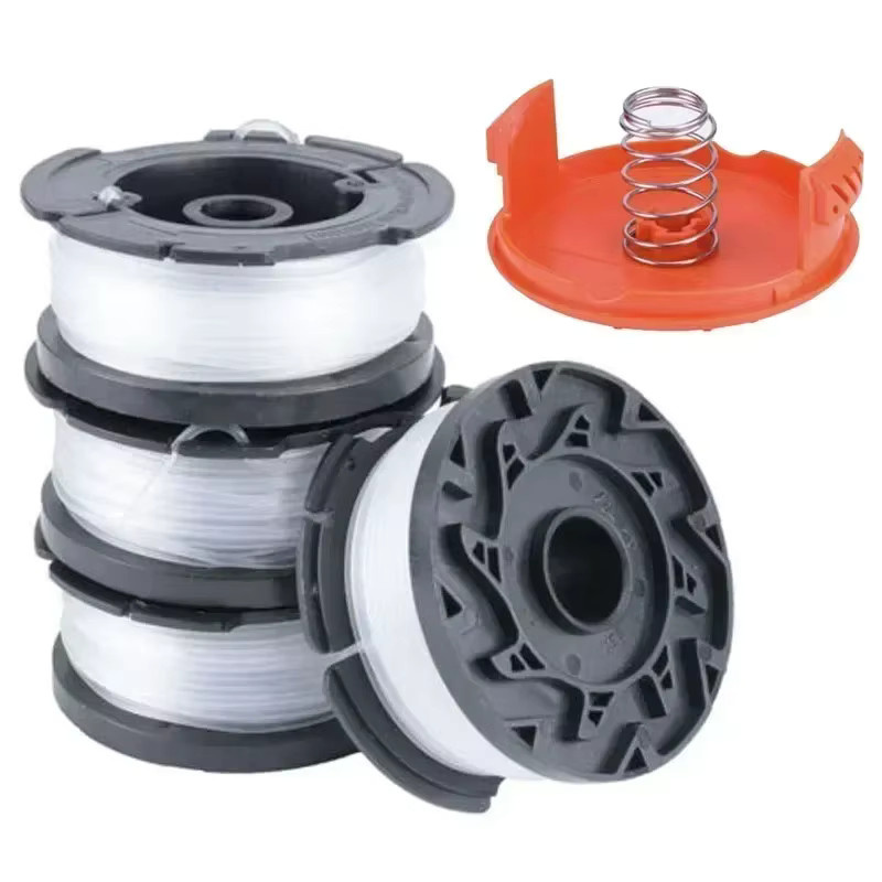 Black Decker Ersatzteil-Set mit 4 Fadenspulen und Spulendeckeln inklusive Feder für Rasenmäher GH400 GH500 GH600 GH610 GH900 GH912 - Bild 6
