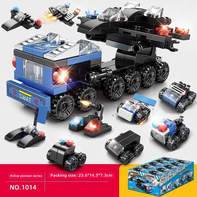 Binchi Keji Travel Feuerwehrauto Bausteine, 10 in 1, Fahrzeuge - Bild 1