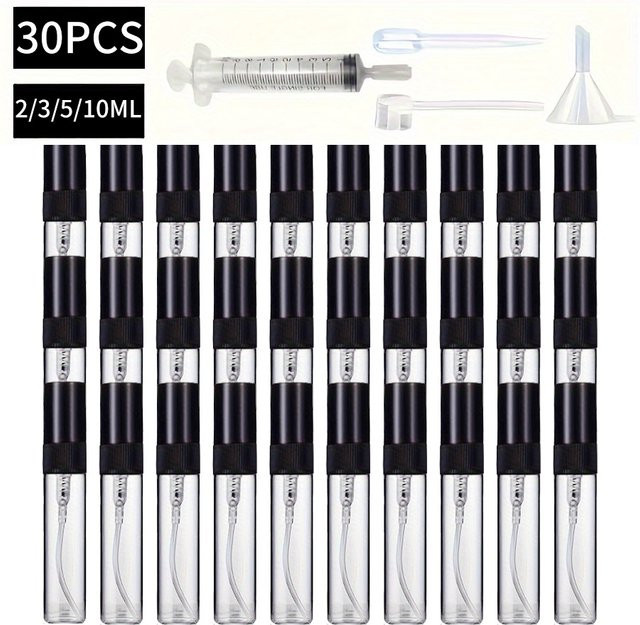 MUB Glas-Sprühflaschen Set, 2/3/5/10 ml, 30 Stück mit Zubehör - Bild 1