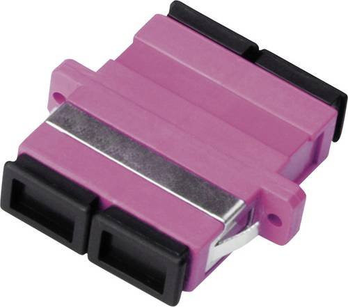 Digitus LWL-Kupplung Duplex SC auf SC Buchse Multimode OM4 in Violett und Schwarz - Bild 1