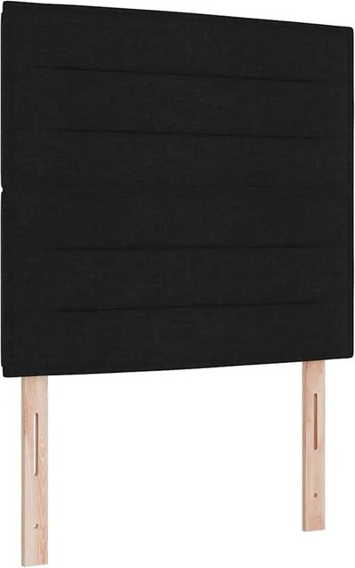 vidaXL LED Boxspringbett mit Matratze Schwarz B: 80 cm, T: 200 cm - Bild 1